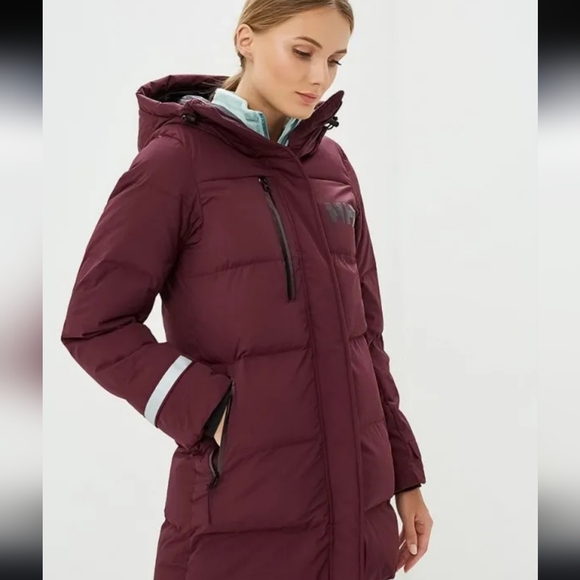 EUC Helly Hansen Adore Puffy Parker. Wine/Burgandy XL. - Picture 4 of 13